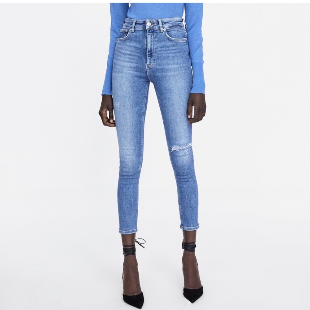Zara Women High Rise Skinny Jeans